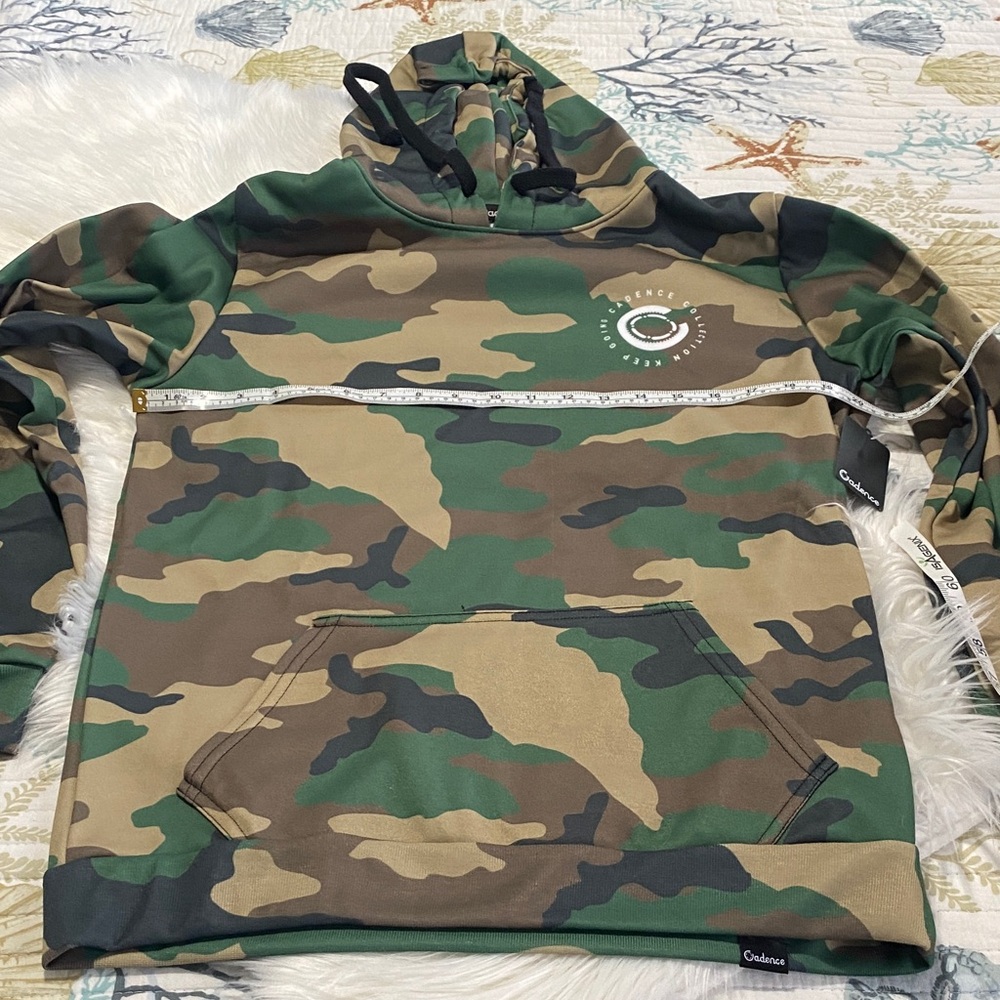 Cadence Green and Brown Camouflage bicycling Hoodie